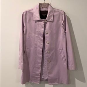 Coach Lavender Button Down Coat